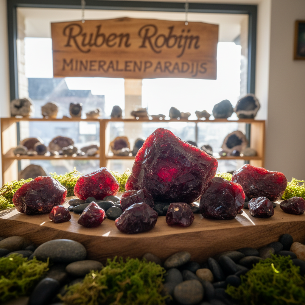 Realistische foto passend bij Granaat steen kopen: kwaliteit en authenticiteit bij Ruben Robijn mine